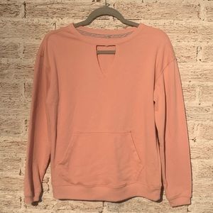 Cupio open v neck pink sweater